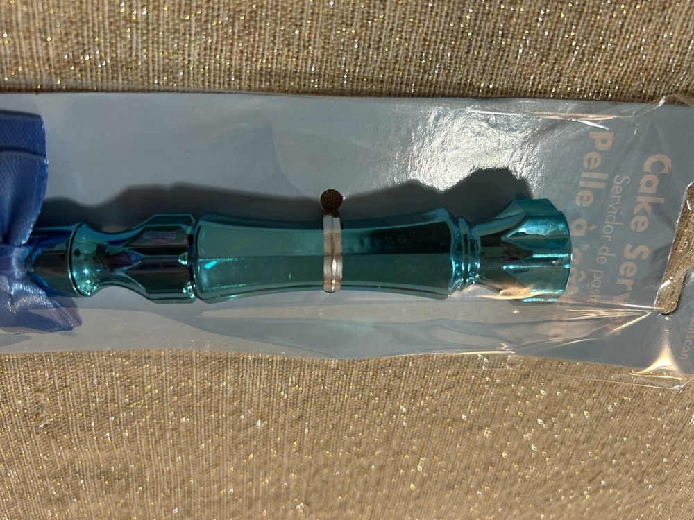 Cake Server Blue Plastic Knife
