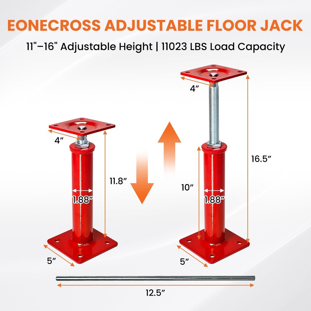 2 Pack Adjustable Jack Post, 11"-16" Stabilizing Jacks for RV & Trailer, Temp...