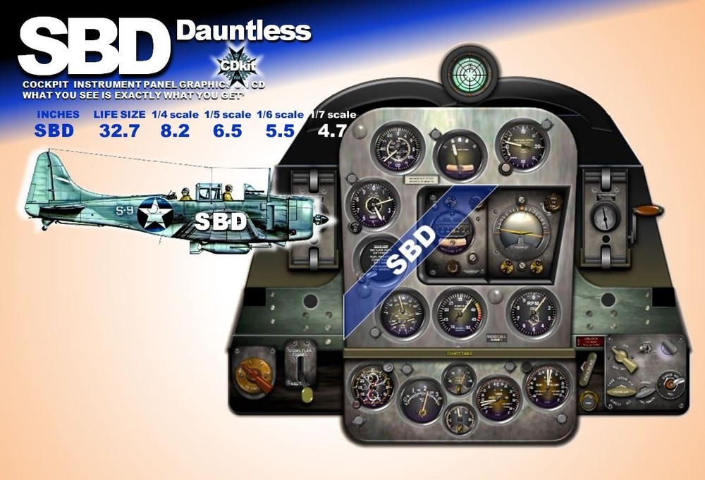 SBD DAUNTLESS  COCKPIT instrument panel CDkit