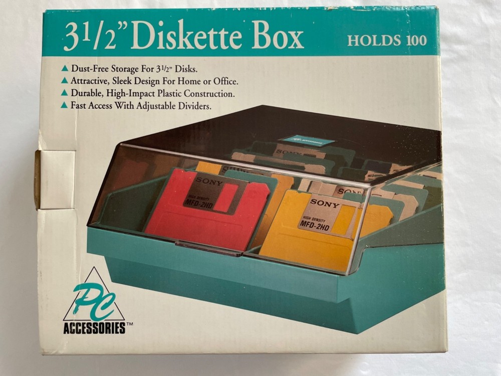 3 1/2" Floppy Diskette - 20 - Sony, 16 - 3M, 2 - Maxell and 2 Diskette Boxes