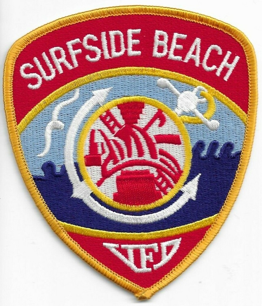 Surfside Beach  Vol. Fire Dept.., Texas (3.75" x 4.25" size) fire patch