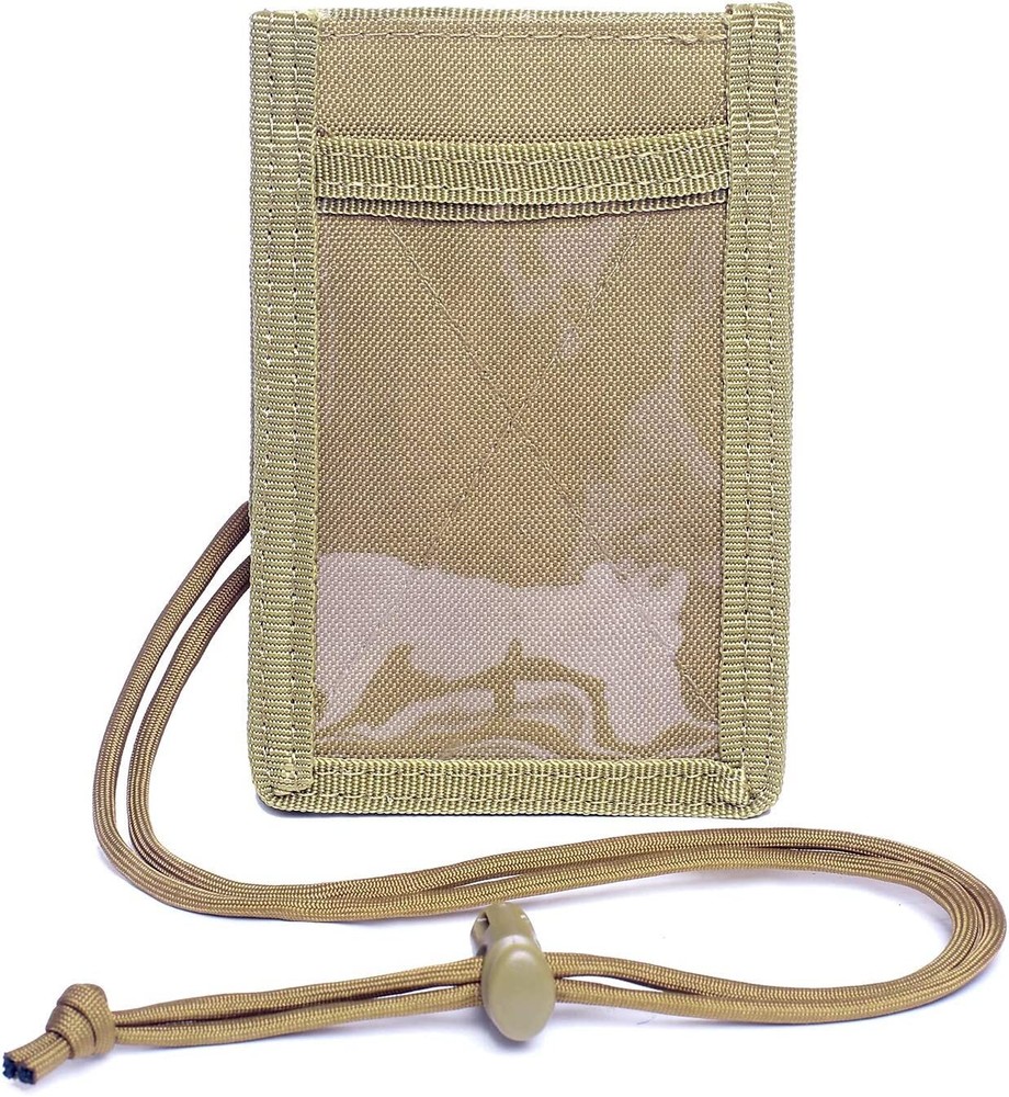 Tactical ID Credit Card Holder Detachable Organizer Hook & Loop Patch Badge Bag