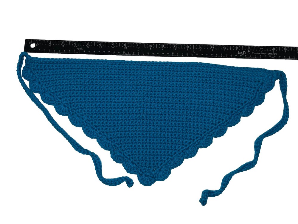 Handmade Crochet Head Bonnet Blue OSFA