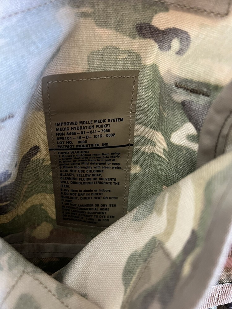 USGI Improved MOLLE Medic System Multicam Hydration Pouch CAS ARMY OCP 3L