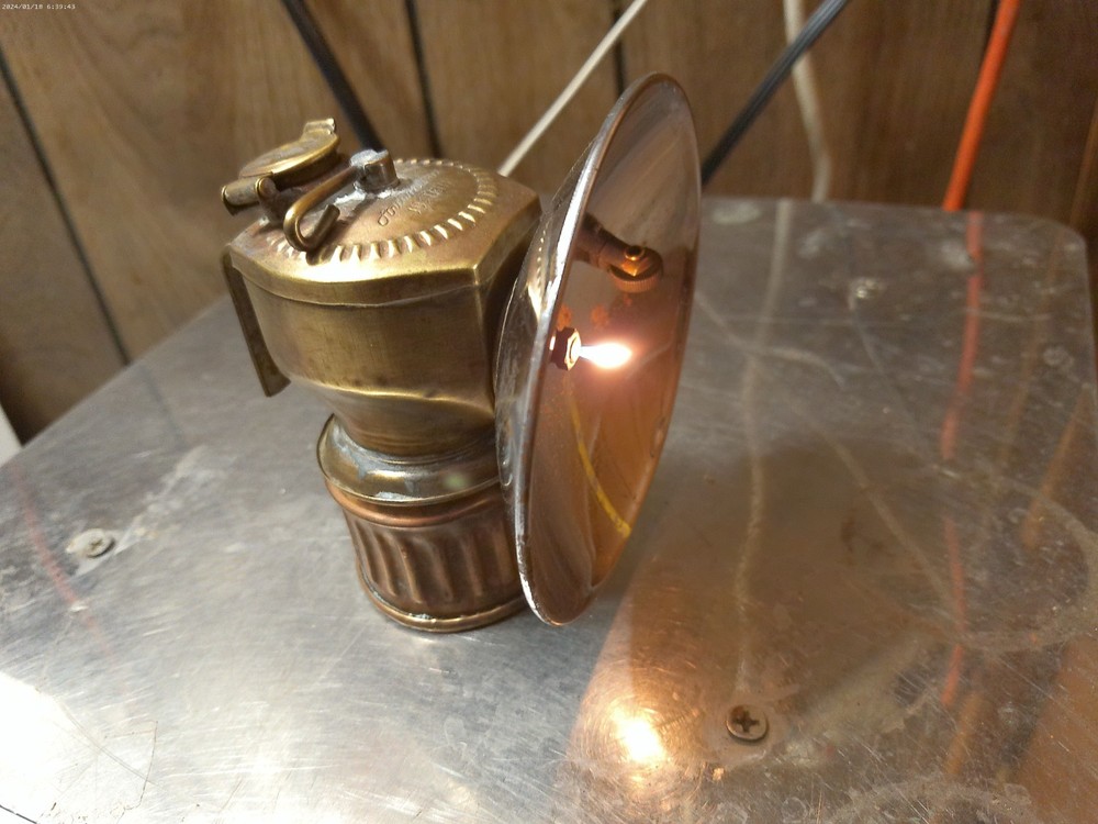 Working justrite Carbide Lamp apocalyptic caving camping hunting 5