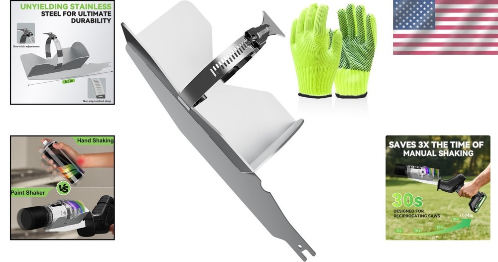 Multi-Purpose Paint Can Shaker for Reciprocating Saws - Efficient Mixing Tool