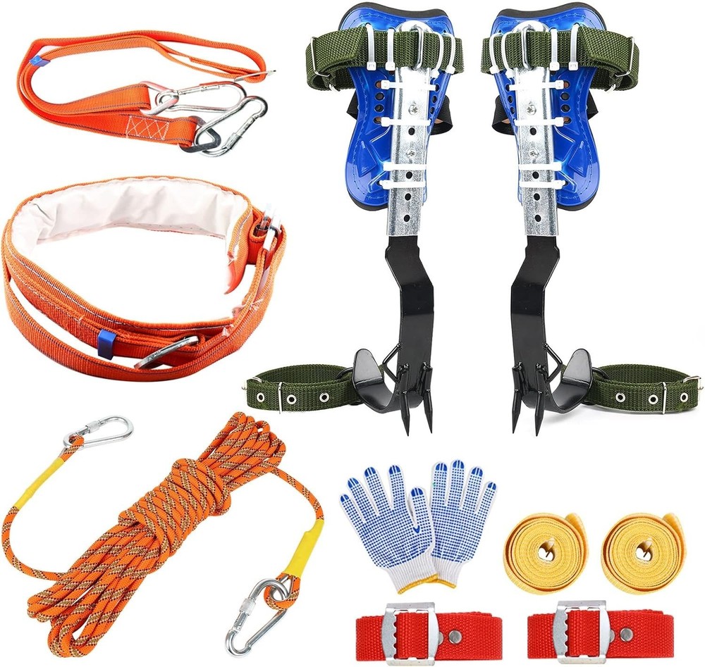 Climbing Spike, Adjustable Tree Climbing Step Gear with Extra Multi-Functiona...