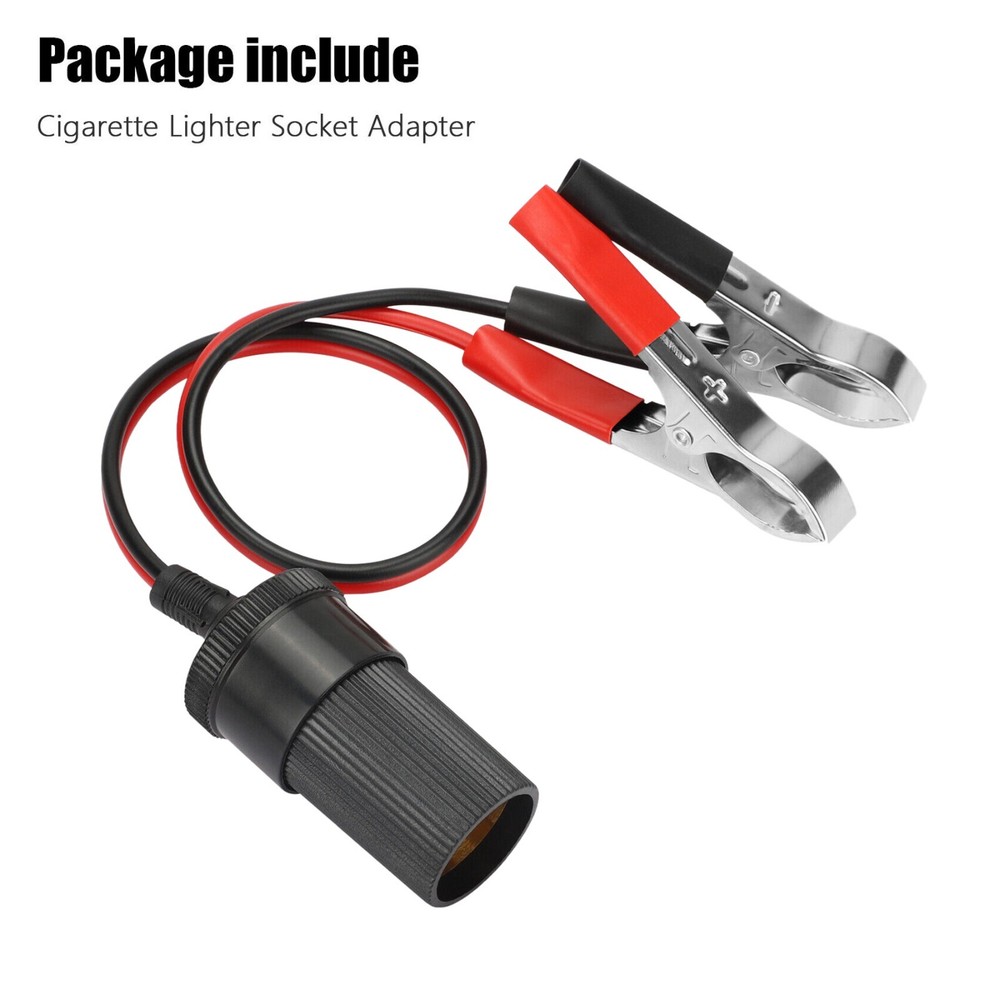 2PCS 12V Clip Cigarette Lighter Socket Car Battery Power Extension Adapter 50A