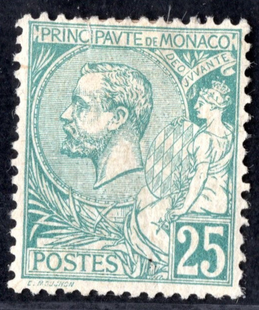 MONACO 1921 SCOTT #20 MINT HEAVY HINGE CATALOG VALUE $275
