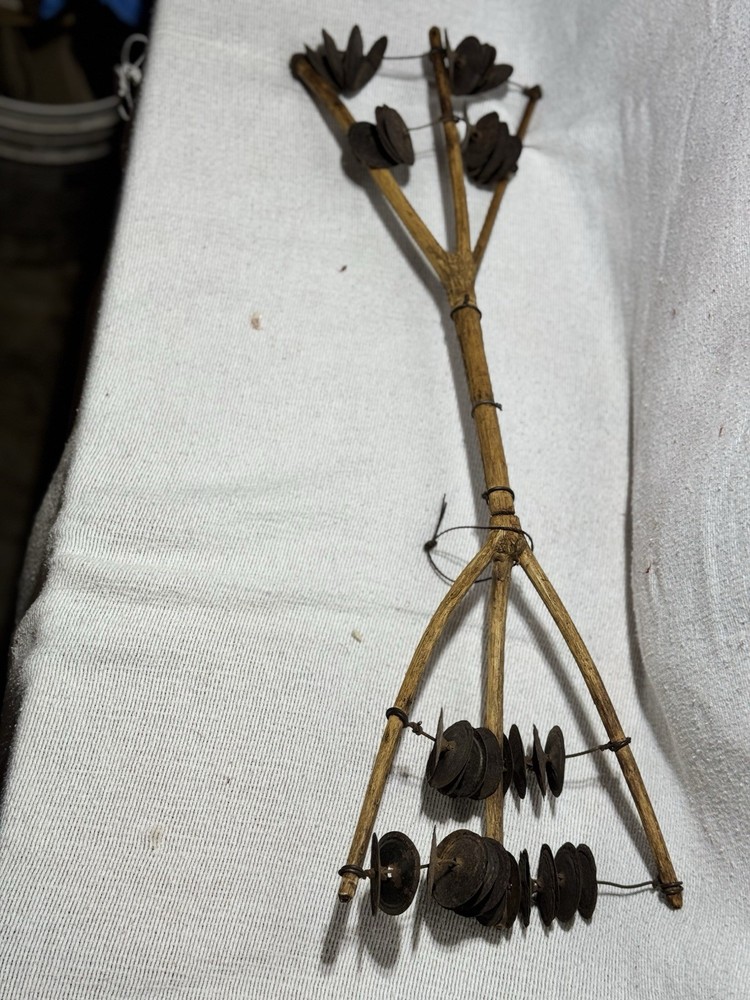 African Sistrum Rattle Triple Fork