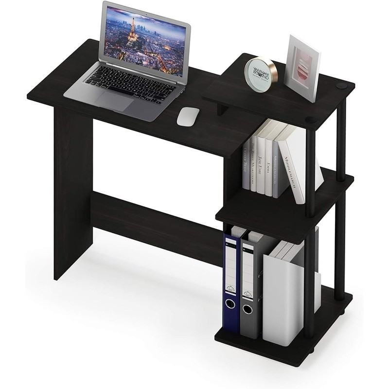 Compact Computer Desk W/ CPU Storage Shelf Sturdy Easy Assembly Home Office New