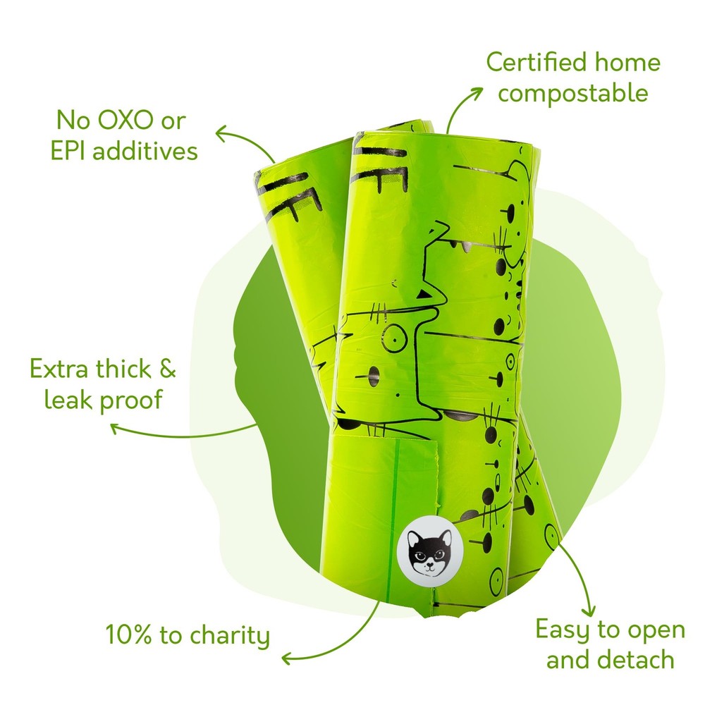 Compostable Cat Litter Bags Cornstarch Extra Large Disposable 30 Pack