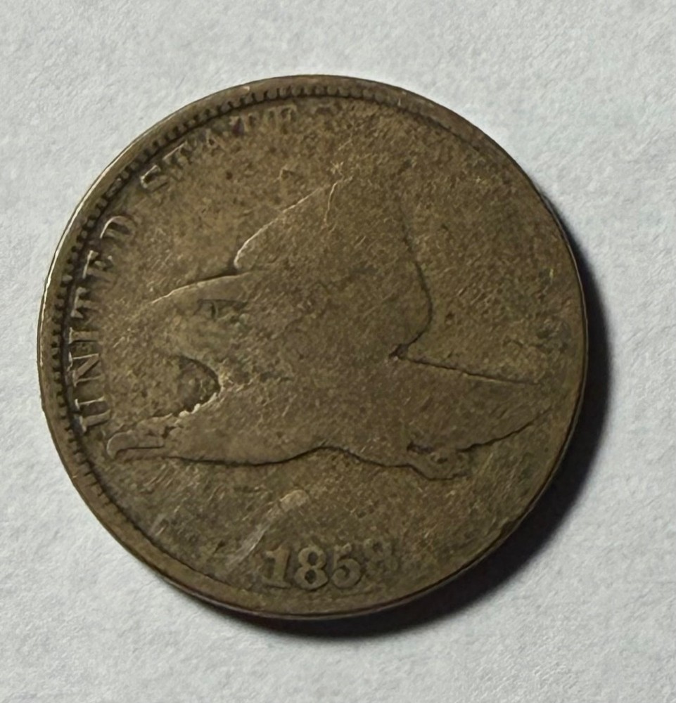 1858 flying eagle cent - good circulated coin