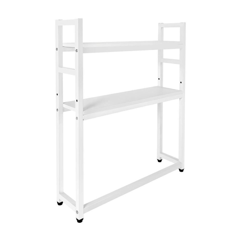 2 Layers Desktop Computer Bookcase Display Shelf for Home Office Workers