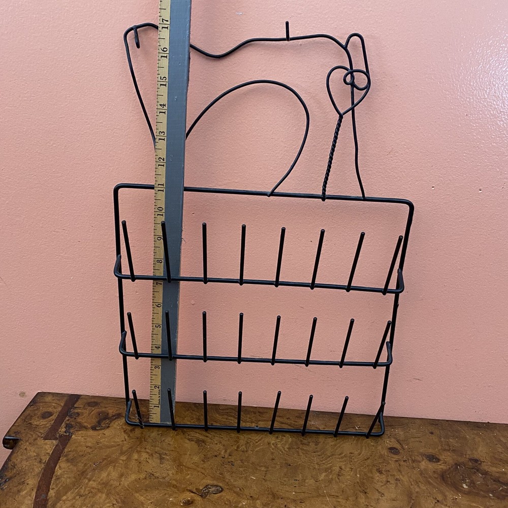 Black Wire Sewing Machine Shaped Rack - Spool Holder Holds 24 Spools