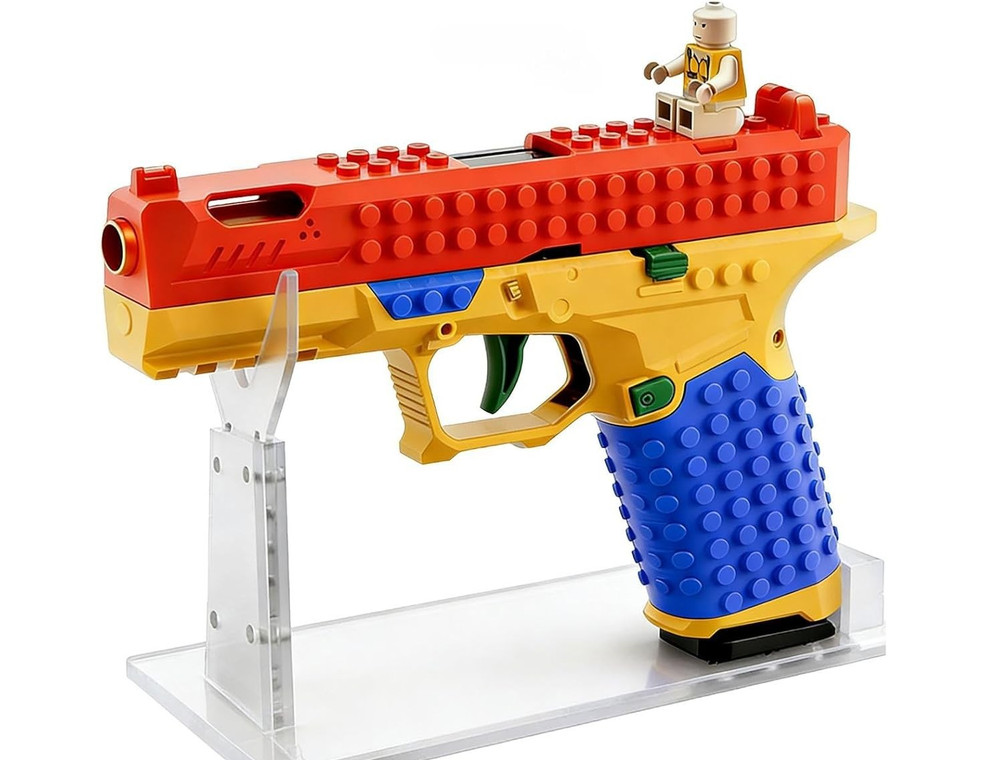 Building Block Pistol Shell Ejecting Continuous Firing Soft Bullet New Toy Gift
