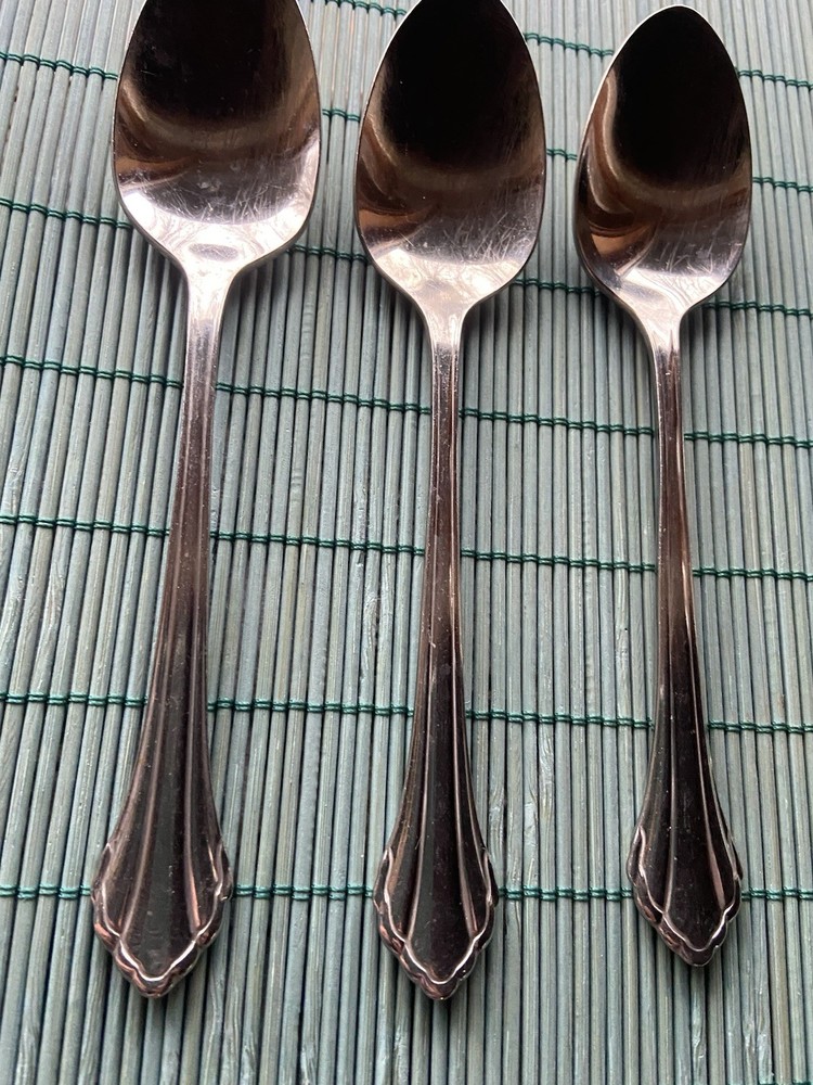 Oneida Community CLARETTE Stainless Teaspoons 6” Flatware Set 3