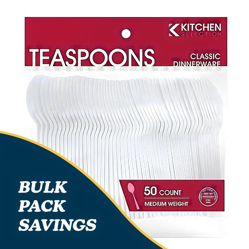 Basic Cutlery Collection 50-Count Medium Weight White 5.5" x 1.25",