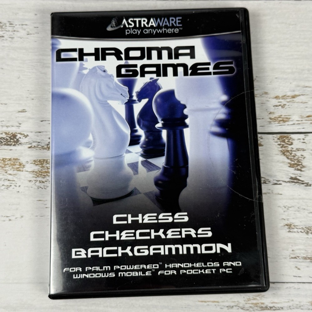 Chroma Games, PC MAC PALM Handheld Video Games, Chess, Checkers, Backgammon New