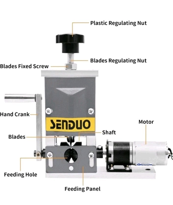 SENDUO Automatic Wire Stripper Machine 0.04-0.79inch Diameter Scrap Cable