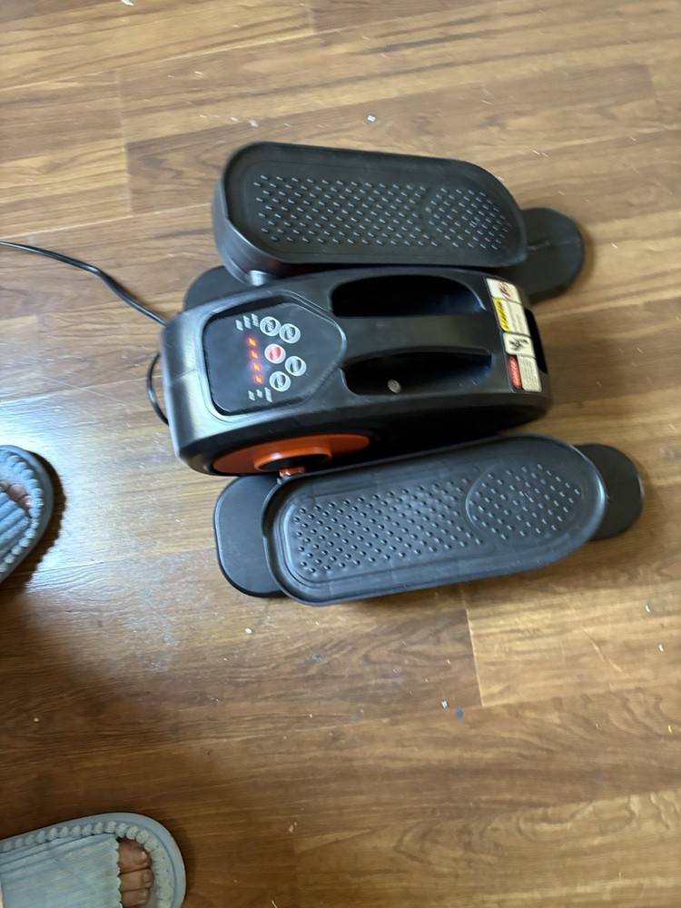 Under Desk Elliptical Electric,Low Impact Pedal Exerciser, Seated, Black Assembd