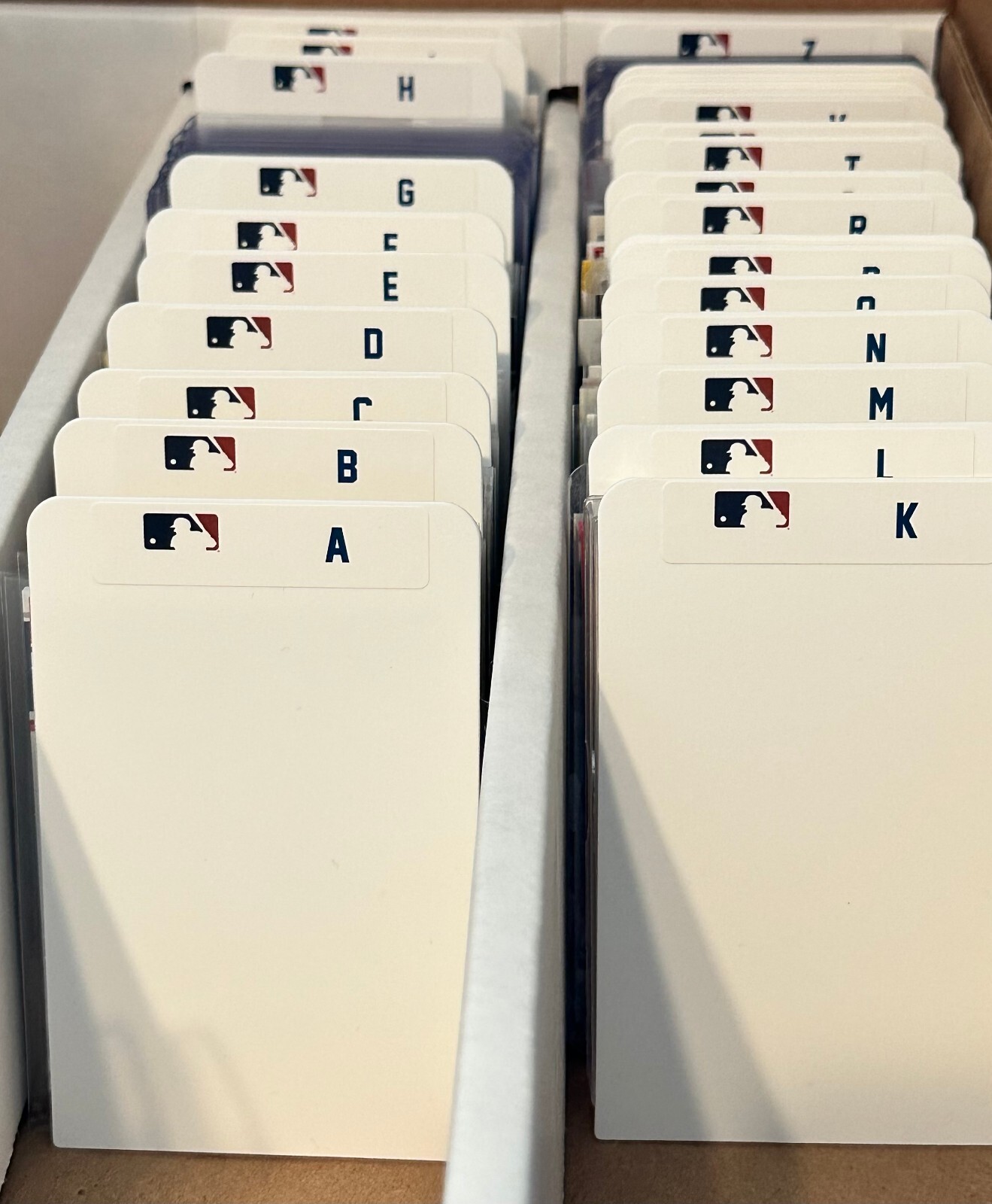 (26) TALL Sports Card Dividers with 26 FREE MLB A-Z Labels Set
