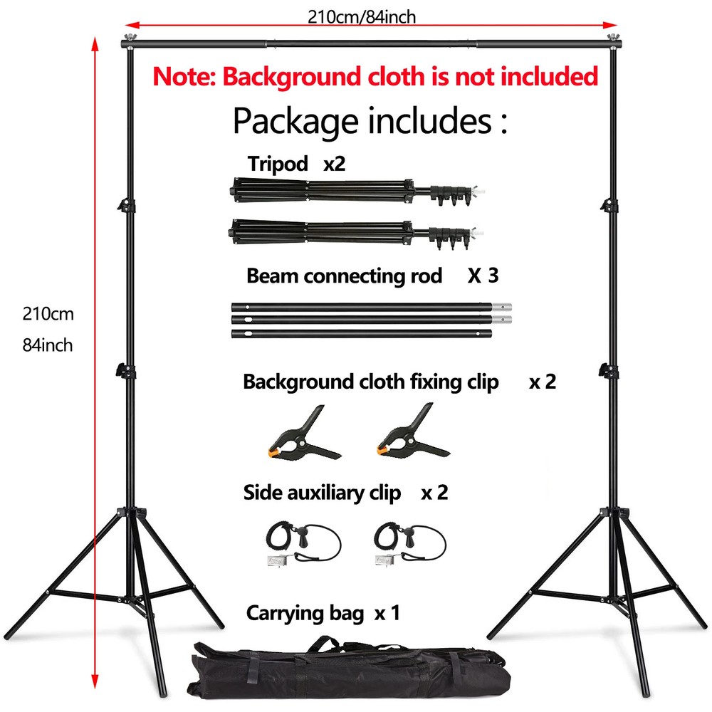 Backdrop Stand Photo Video Studio Background Stand Backdrop Support System Kit