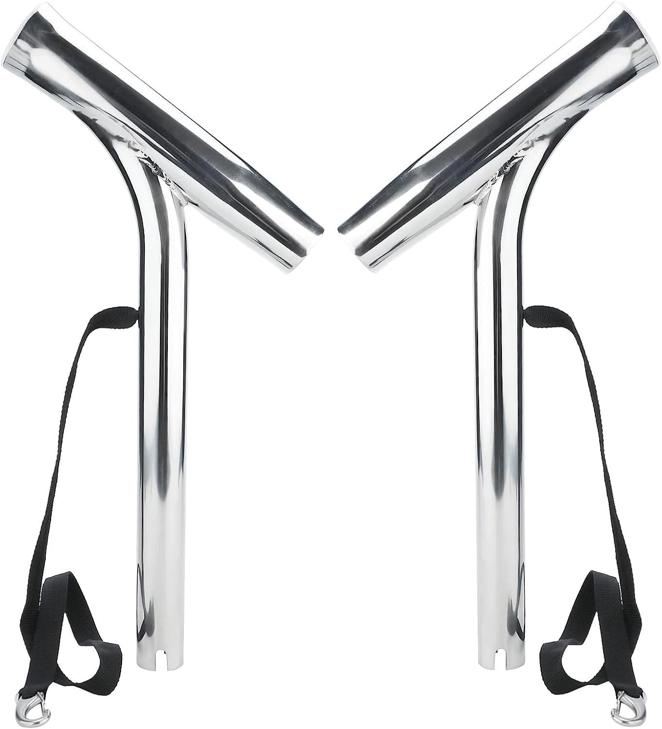 2Pcs Stainless Steel Outrigger Stylish Fishing Rod Holders for Marine Boat Yacht