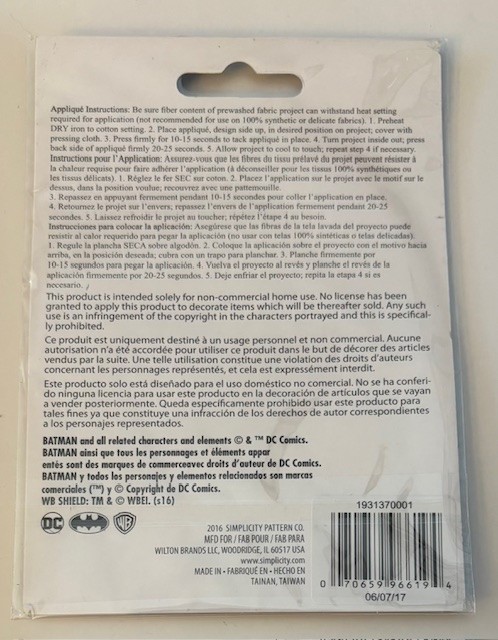 DC Comics New ROBIN Iron On Patch Batman