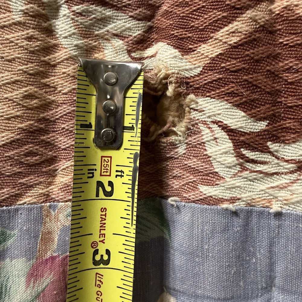Vintage Handmade Patchwork Quilt Multi-Fabric Rustic Craft Textile