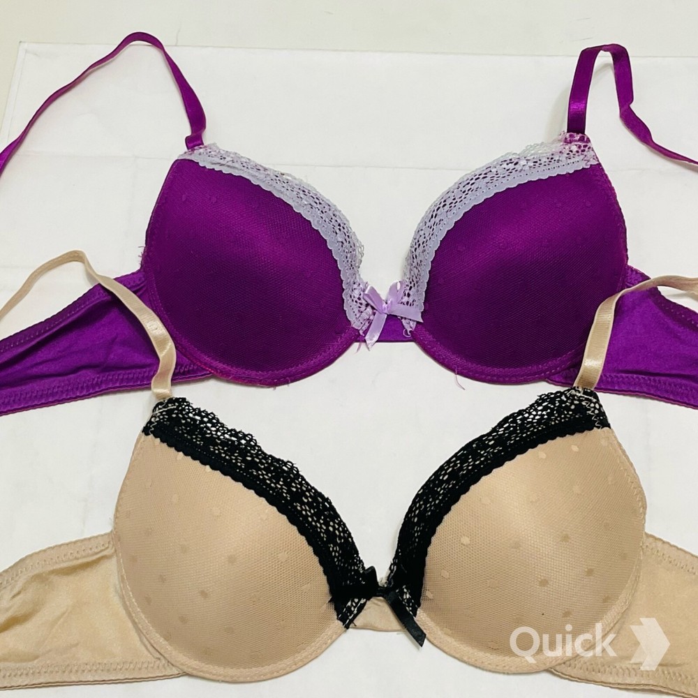 32B - NWT 3 pc Polka Dots Mesh Contour Bras