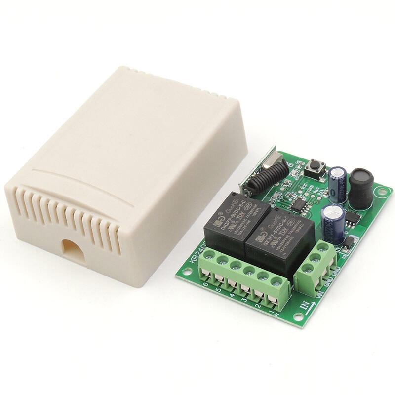 12V 24V 2CH 433Mhz Wireless RF Relay Remote Control Switch Receiver Module Set