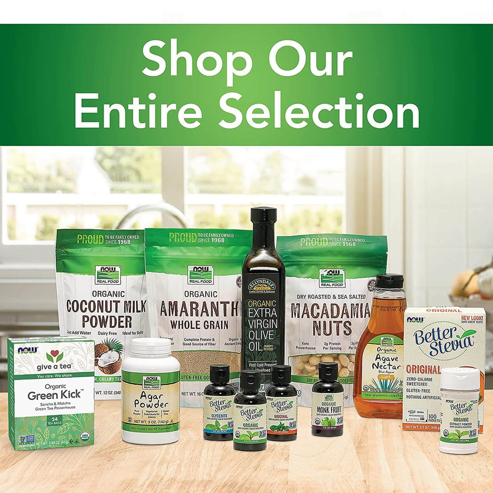 NOW FOODS BetterStevia Packets 100 Packets Box