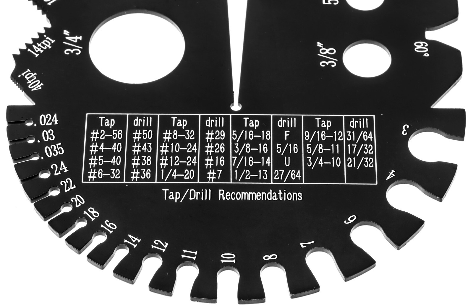 Metric and Imperial Metal Thread Pitch Multi-Gauge w/ Carrying Case, Two Pack