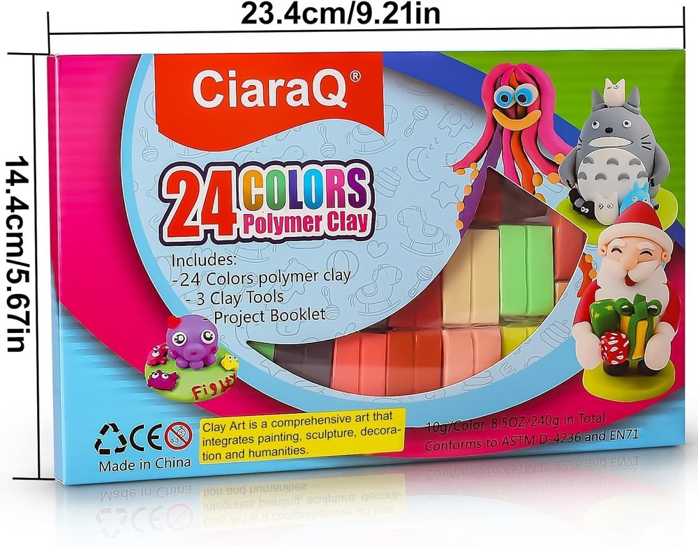 Fun & Educational 24-Color Polymer Clay Kit - Perfect for Child Development