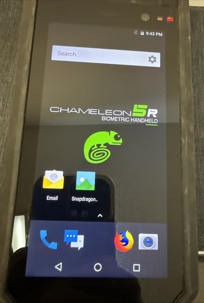 Chameleon 5 Rugged Biometric Handheld Device – Powers On Same As Pictures