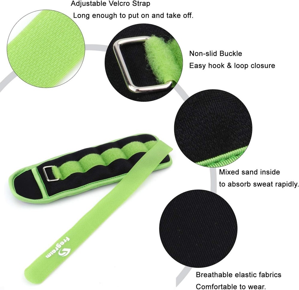 Versatile Ankle Weights 1 LB Pair - Perfect for Aerobics, Therapy & Workouts
