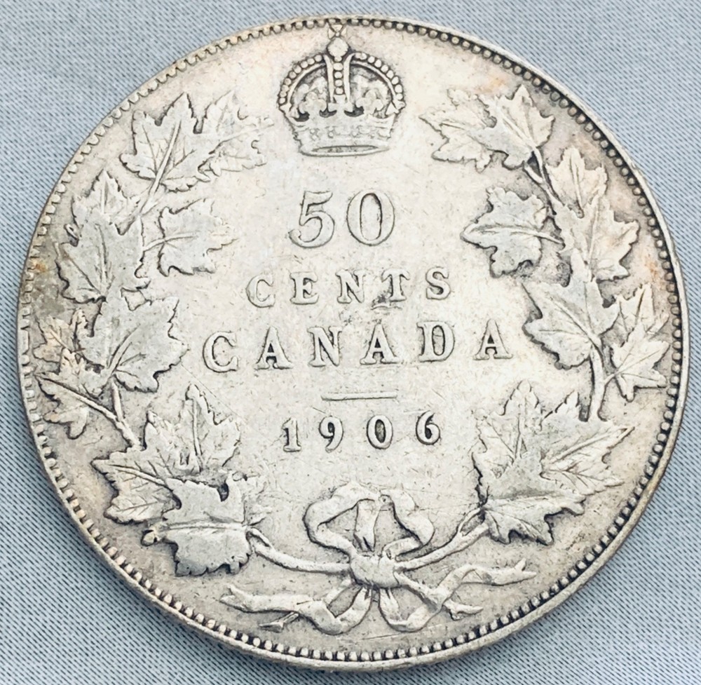 1906 Canada 50 Cents Silver Coin