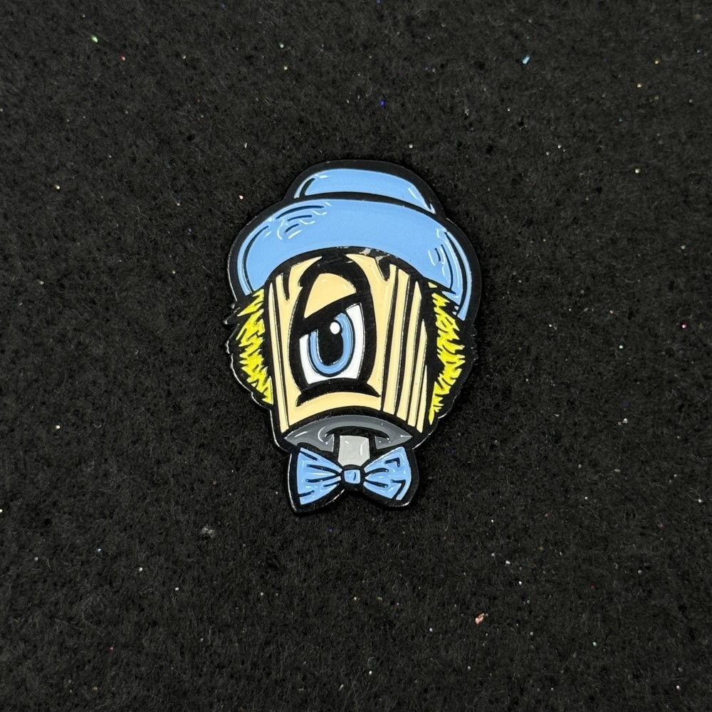 Blue Hat Spray Paint Nozzle Graphic Pin