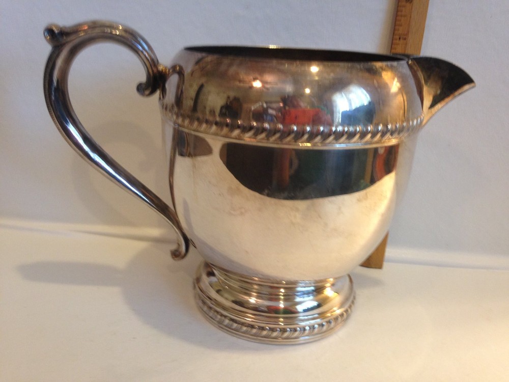 Silver Plated Pitcher ~ Makers Marking ~ 7" High