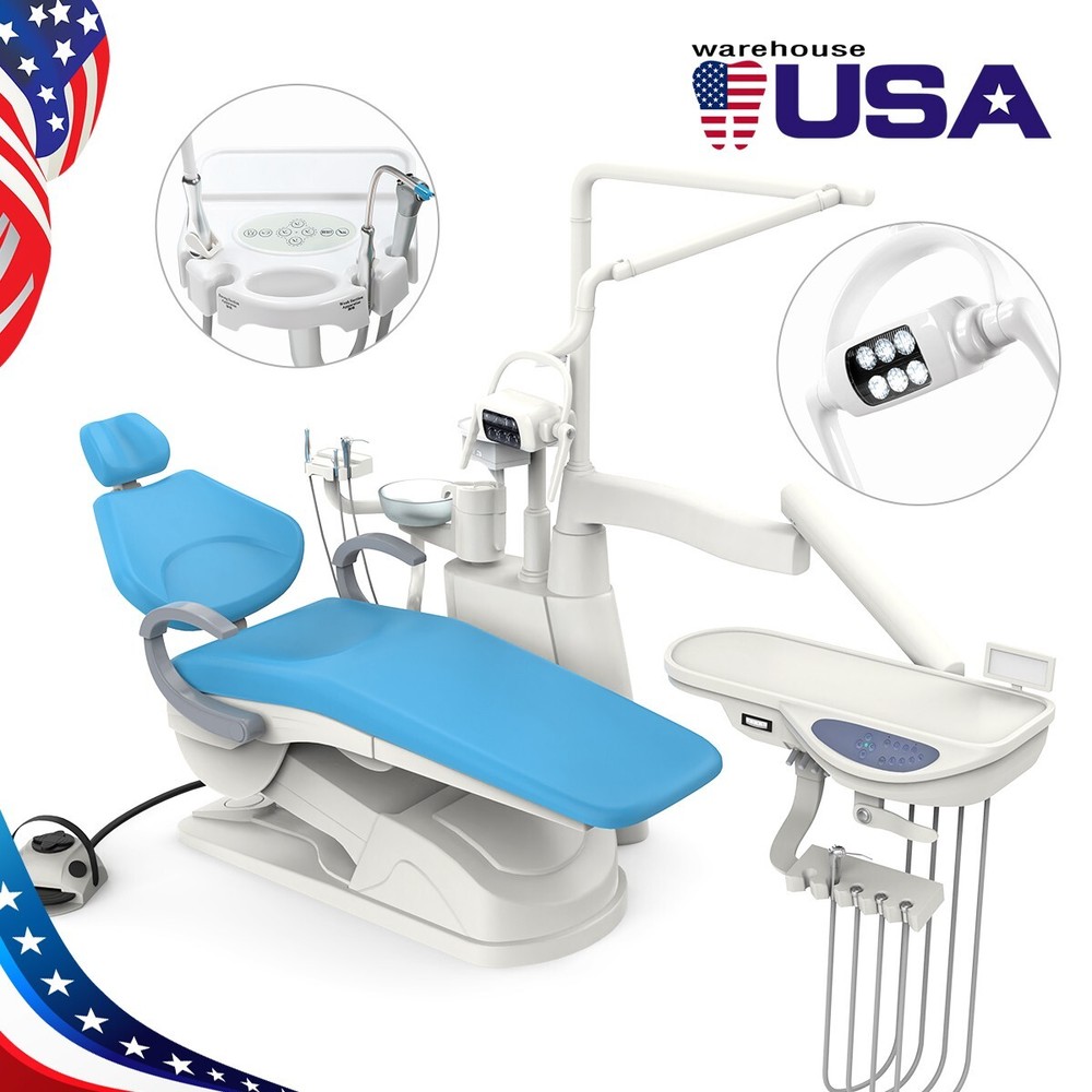 Dental Unit Chair Computer Control DC Motor Fully automatic integrated+ Stool CE