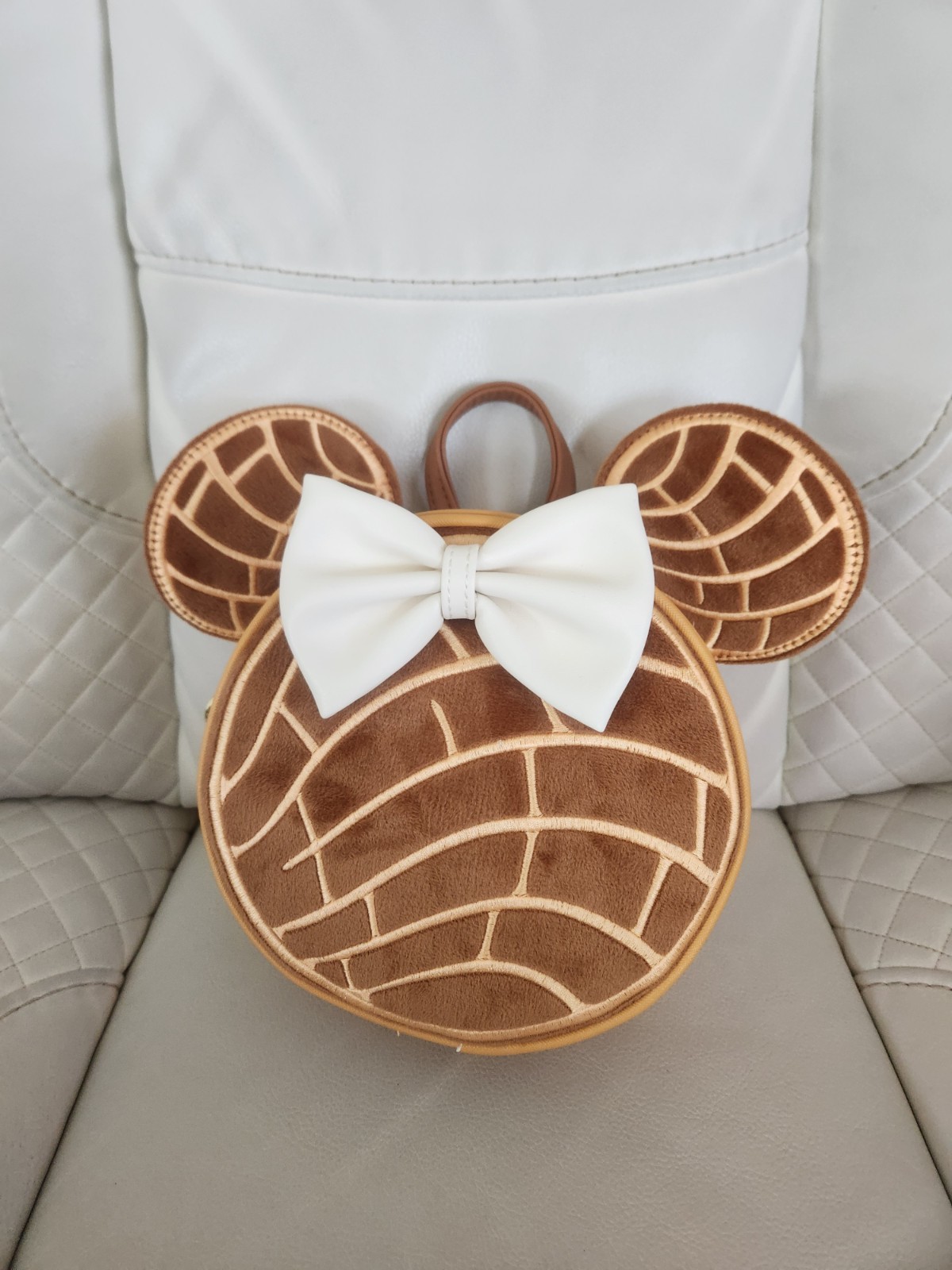 Loungefly Disney Minnie Mouse Chocolate Concha Figural Convertible Mini Backpack