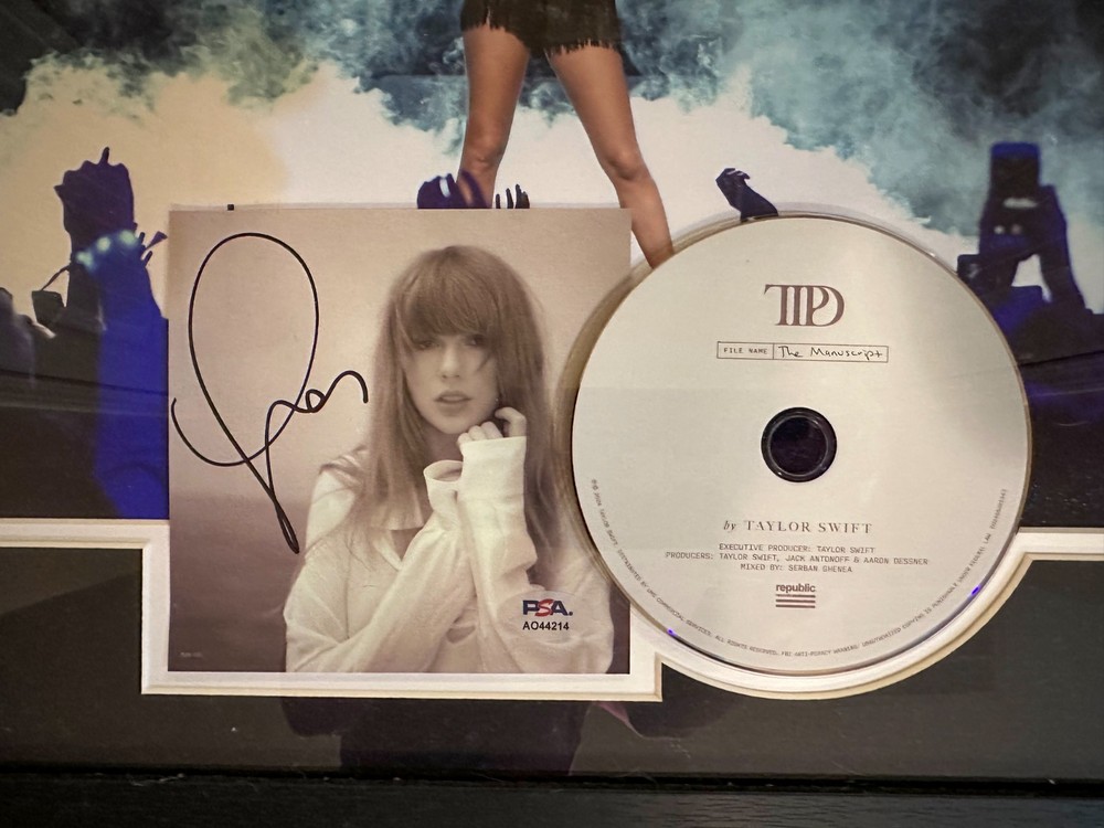 TAYLOR SWIFT Signed TTPD Insert (PSA/DNA) Cert | UV-Plexi Professionally Framed
