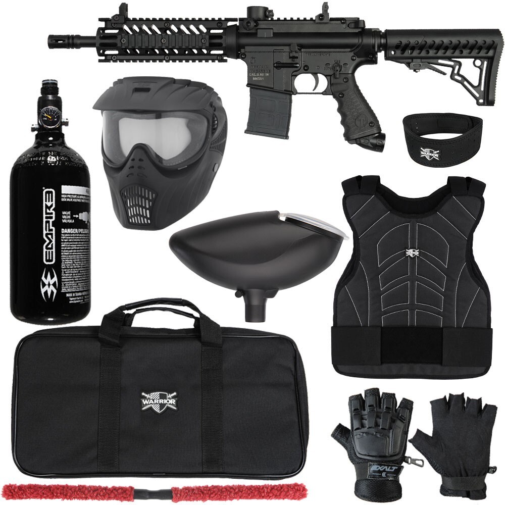 Tippmann TMC Level 1 Protector Paintball Kit - Black/Black / Small/Medium