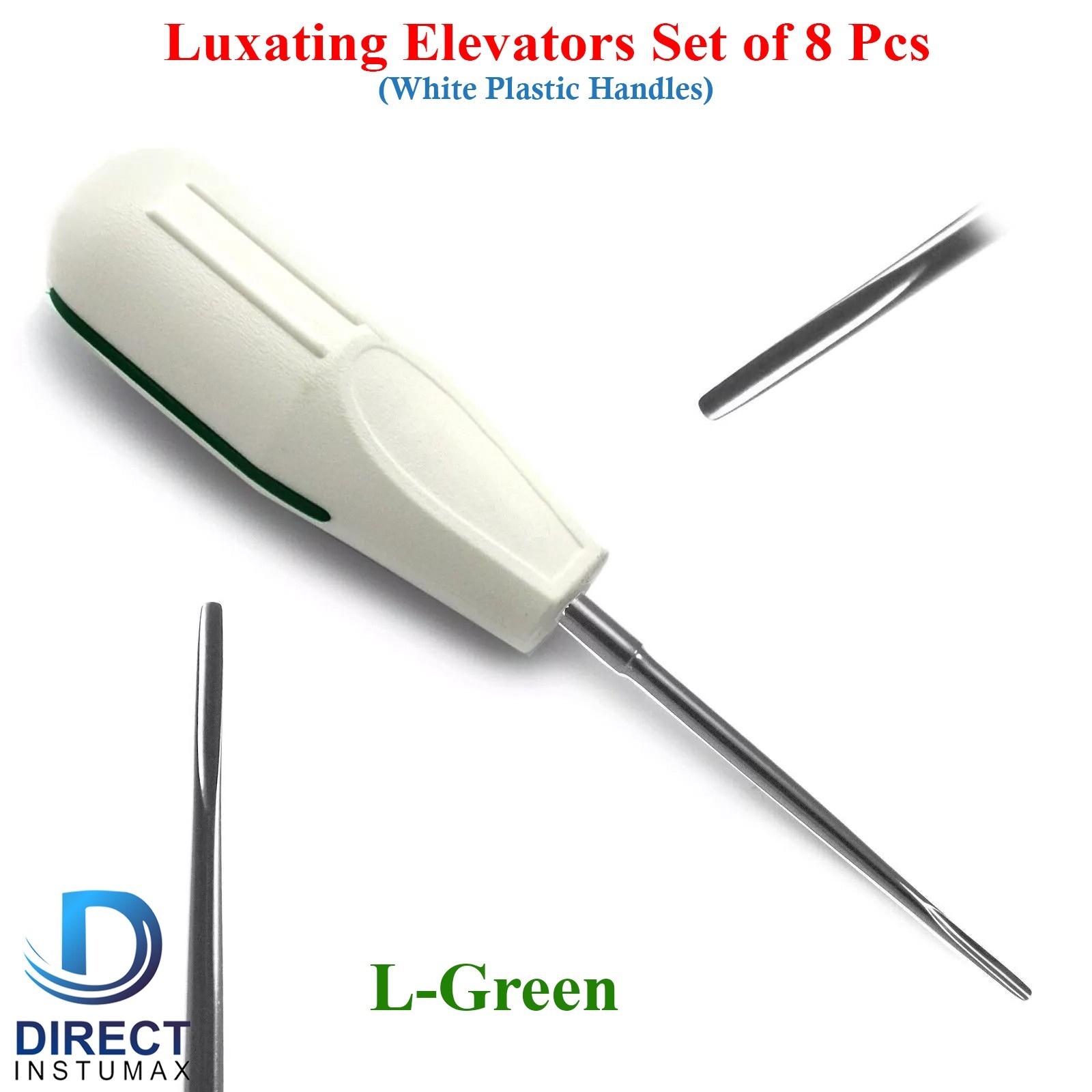 8 Pcs Dental Luxating Elevators Root Elevators Luxation Oral Surgery Extraction