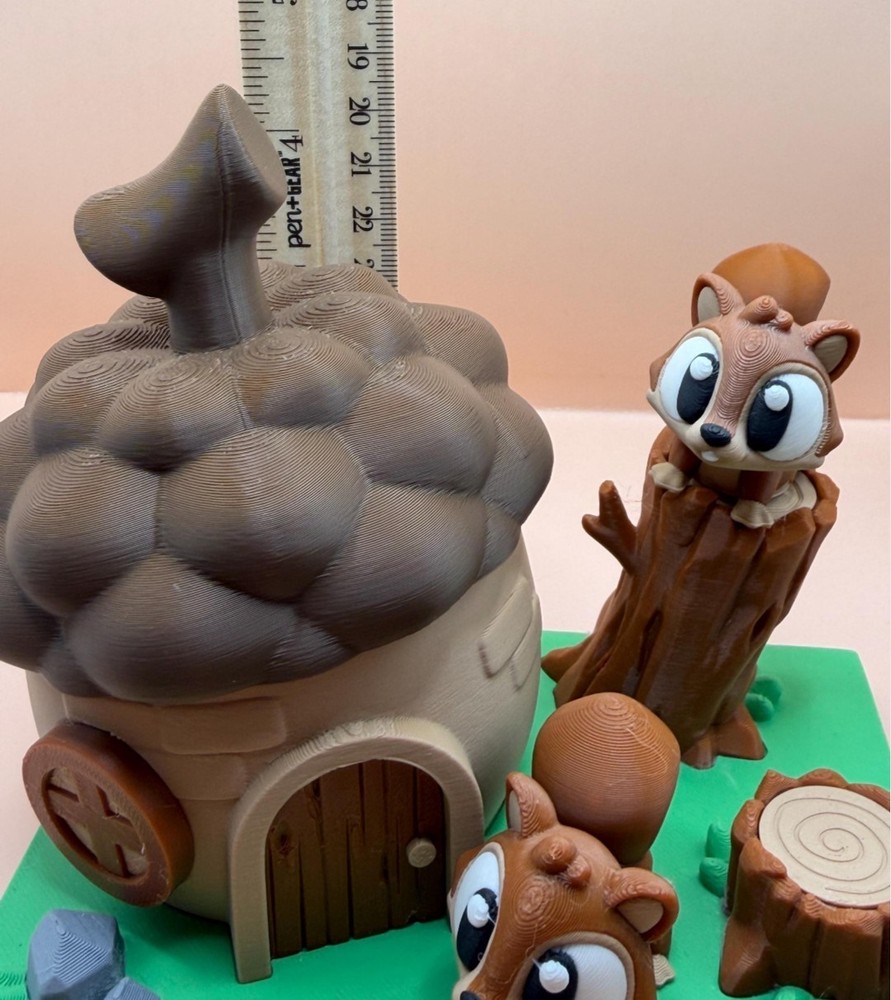 3D Printed Jiggle Pet Squirrel Playset