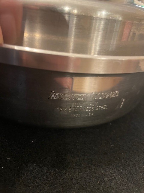 12 Piece Amway Queen ware Cooking set 3 sauce pans,2 fry (1L 1s) Stock Pan Lids