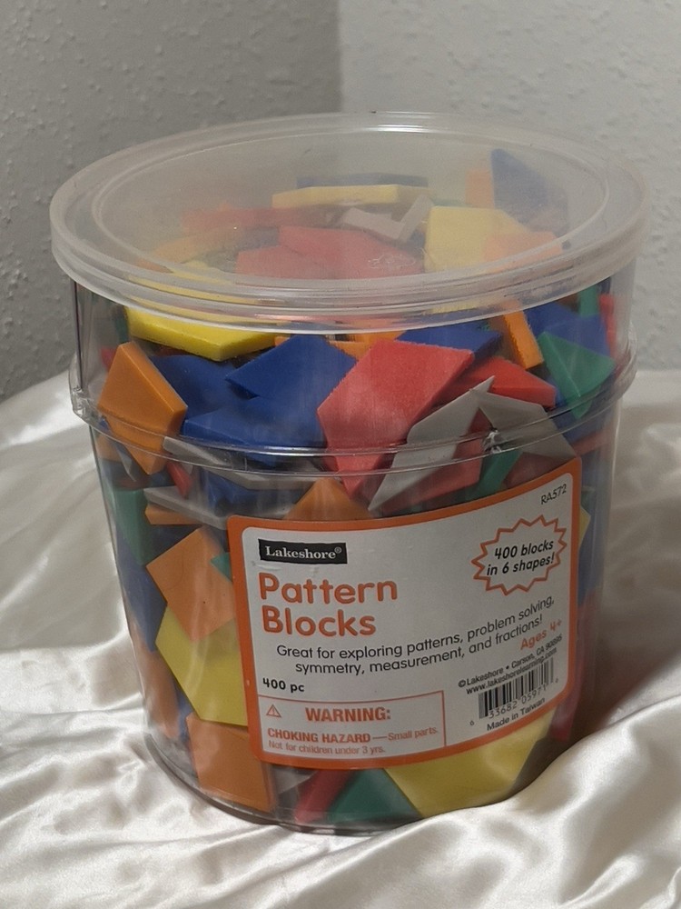 Lakeshore Pattern Blocks – 400-Piece Set (Approx.) – 6 Shapes – Educational Math
