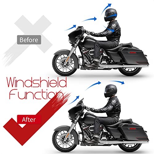 Windshield Motorcycle Wave Windscreen Fit for 2014-2023 Harley Davidson 5 Inch