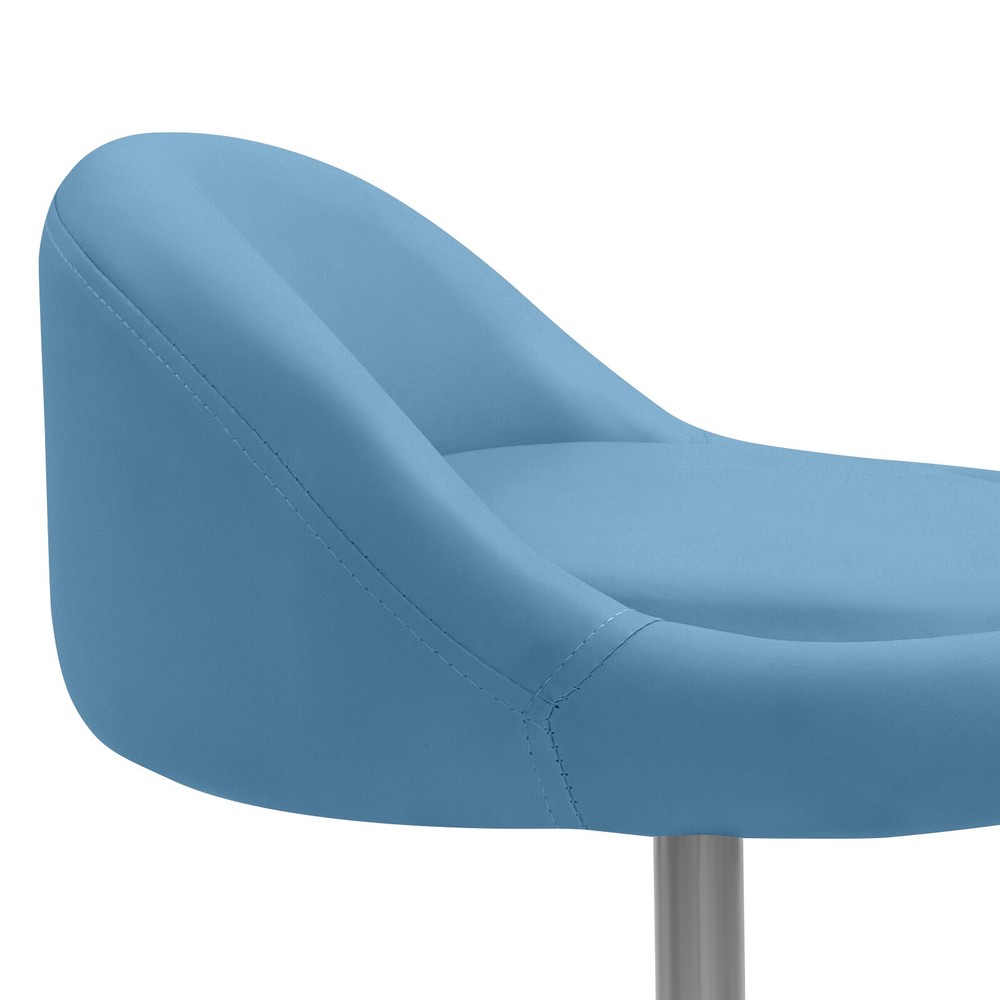 Adjustable Beauty Salon Chair, Rolling Stool, Rolling Stool with Low Backrest